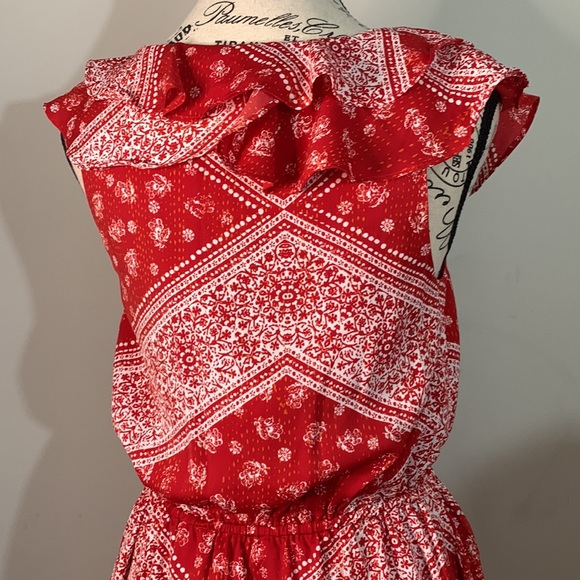 Tularosa Trinity Dress Color: Cherry ScarfSize: S - Picture 13 of 16